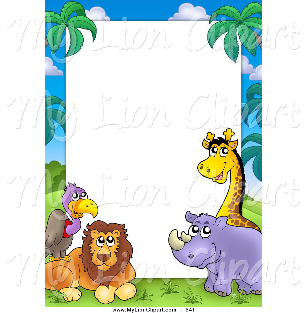 1024x1044 Zoo Animals Border Clipart