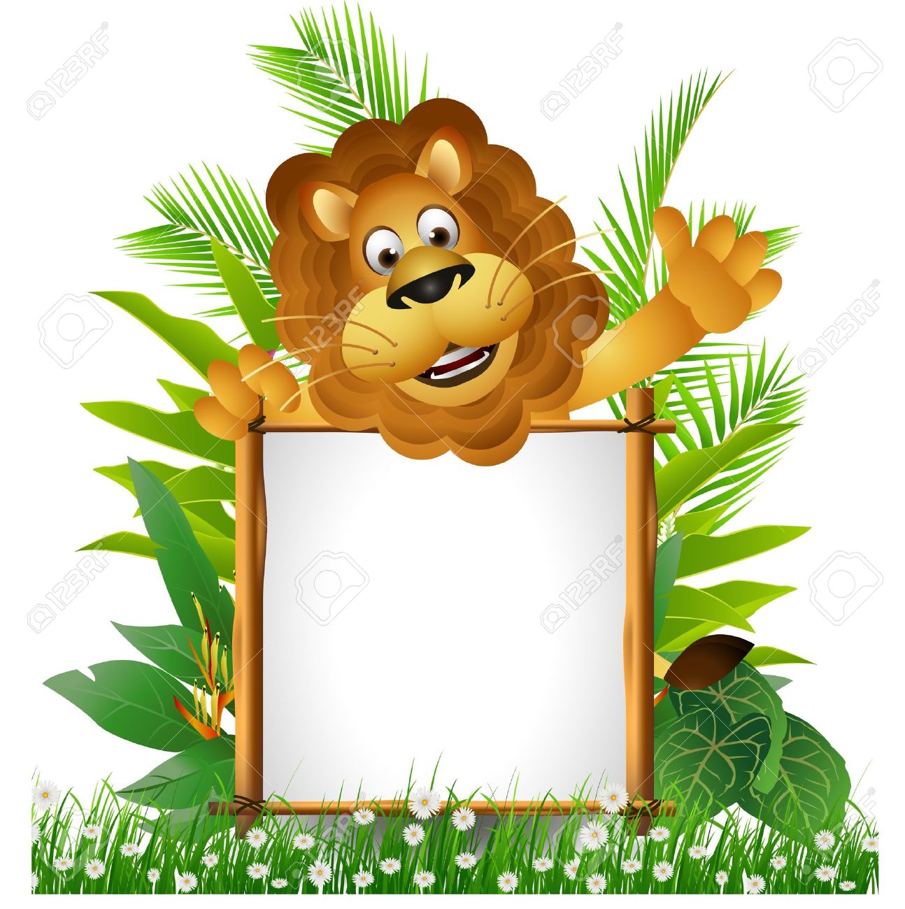 1294x1300 Lion Clipart Boarder