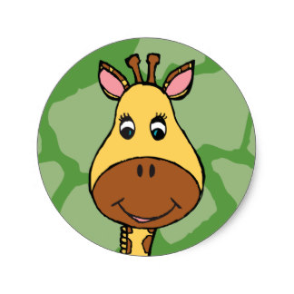 324x324 Cute Cartoon Safari Animals Stickers Zazzle.co.uk