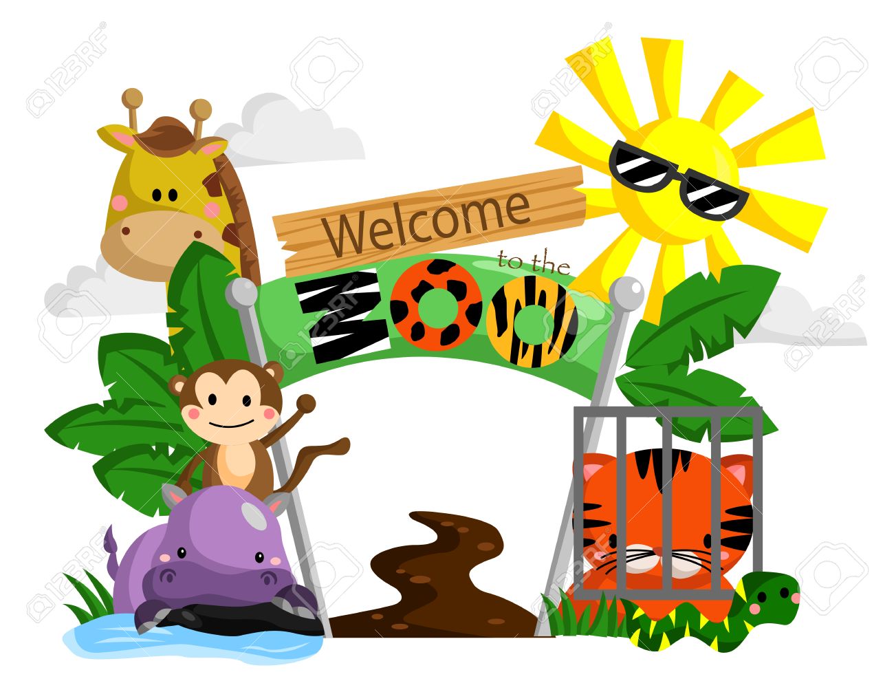 1300x1006 Welcome To The Zoo Royalty Free Cliparts, Vectors, And Stock