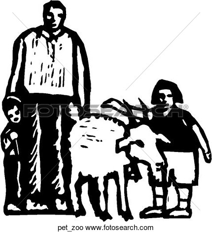 430x470 Black And White Petting Zoo Clipart