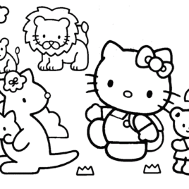 268x268 Zoo Animal Coloring Pages Female Lion And Her Cub Coloring Page