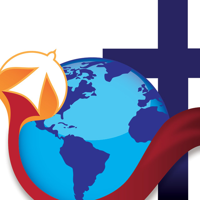 640x640 Dove Cross World Vector Logo Clip Art