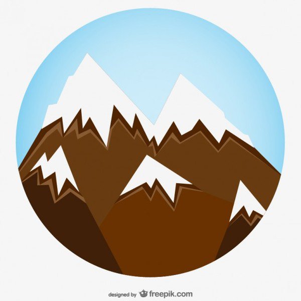 600x600 Mountains Clipart