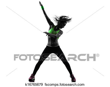 450x356 Stock Photograph Of Woman Exercising Fitness Zumba Dancing
