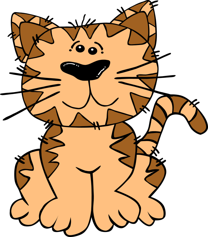 Cartoon Cat Sitting Clipart for free download